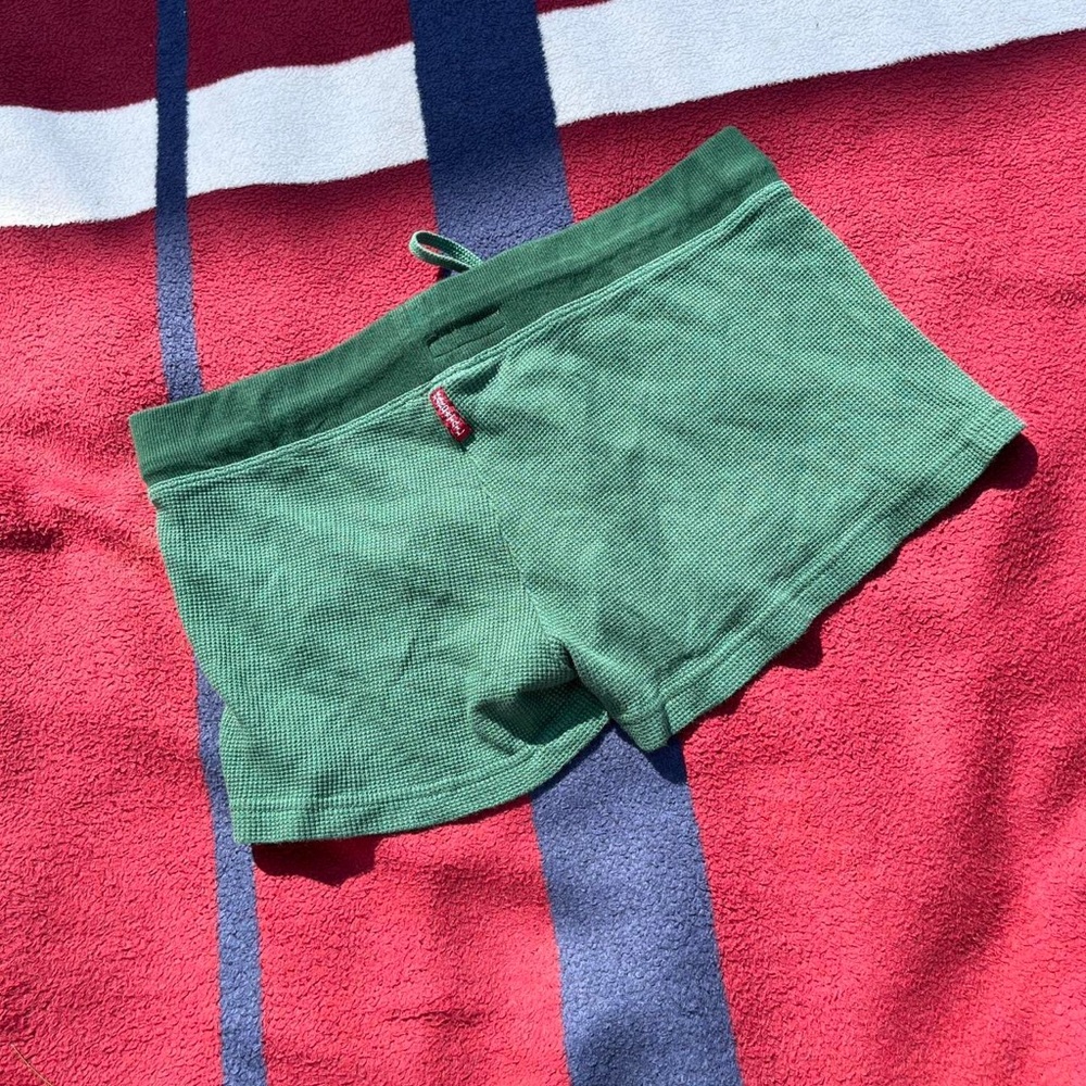 Hard Tail Forever Thermal Play Shorts drawstring forest green beachy sweat